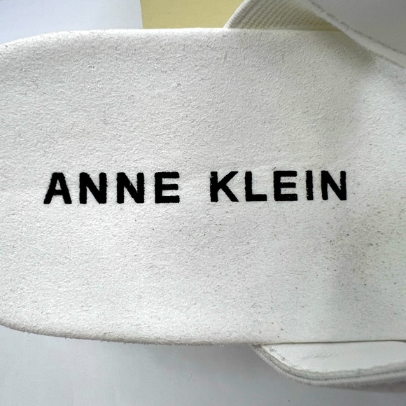 ANNE KLEIN, AKVAI WHITE SLIP ONS PLATFORM ELASTIC TOP WITH SUPER CUSHION SOLE9M - Picture 10 of 16